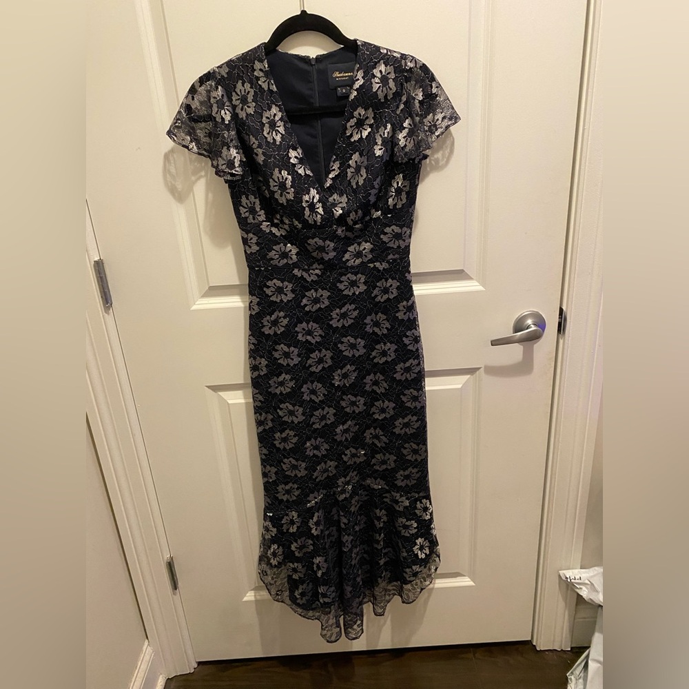 Shoshanna Esmira Floral Lace Midi-Dress